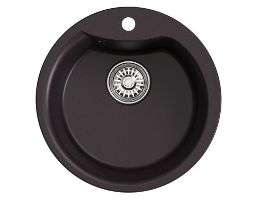 Мойкa MIXLINE ML-GM12 круглая, шоколад, 480мм (глуб. чаши 210) NEW (551842)