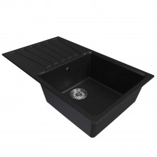 Мойка MIXLINE ML-GM20 с крылом  ультра-черная (344) 830*480*190мм NEW (552008)