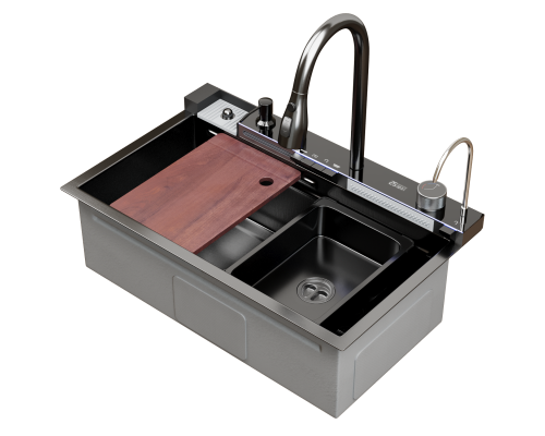 Мойка настол.монтаж MIXLINE PRO 75х46 (ч граф) сиф+доз+смес+кол+д/р+о/с (554164) Мойка настол.монтаж MIXLINE PRO 75х46 (ч граф) сиф+доз+смес+кол+д/р+о/с (554164)