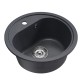 Мойкa MIXLINE ML-GM10 круглая антрацит (343) 440мм (глуб. чаши 180) NEW (551816)