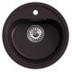 Мойкa MIXLINE ML-GM10 круглая, шоколад, 440мм (глуб. чаши 180) NEW (551818)