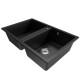 Мойка MIXLINE ML-GM23 двухчашевая ультра-черная (344) 770*500*190мм NEW (552045)