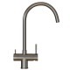 Смеситель для кухни 35k MIXLINE MLSS-0326BL трубчатый излив, подкл.к фильтру, ЧЕРНЫЙ ГРАФИТ (553826)