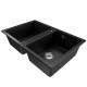 Мойка MIXLINE ML-GM23 двухчашевая  черная (308) 770*500*190мм NEW (552037)