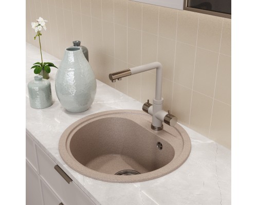 Мойкa MIXLINE ML-GM10 круглая песочная (302) 440мм (глуб. чаши 180) NEW (551807) Мойкa MIXLINE ML-GM10 круглая песочная (302) 440мм (глуб. чаши 180) NEW (551807)