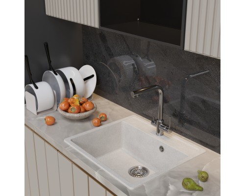 Мойка MIXLINE ML-GM15 ультра-белая (341), 500*560*180мм NEW (551919) Мойка MIXLINE ML-GM15 ультра-белая (341), 500*560*180мм NEW (551919)