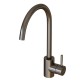 Смеситель для кухни 35k MIXLINE MLSS-0303BL трубчатый излив, ЧЕРНЫЙ ГРАФИТ (553817)