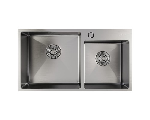 Мойка MIXLINE настольный монтаж 72х40 (3,0) 2-х чашева вып 3 1/2, 22см с сифоном сатин PRO (547240) Мойка MIXLINE настольный монтаж 72х40 (3,0) 2-х чашева вып 3 1/2, 22см с сифоном сатин PRO (547240)