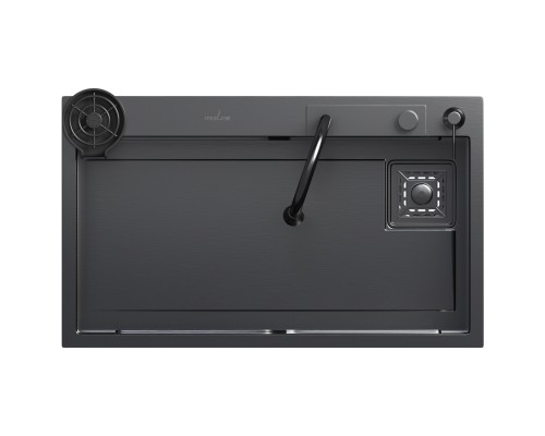 Кухонная мойка 75х46 вып 3 1/2 MIXLINE PRO 21,5см с сиф.ч.граф+доз+смесит+кол+д/р+о/с (552104) Кухонная мойка 75х46 вып 3 1/2 MIXLINE PRO 21,5см с сиф.ч.граф+доз+смесит+кол+д/р+о/с (552104)