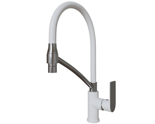 Смеситель для кухни 35k MIXLINE ML33-108 "City White" гибкий излив боковая ручка (553223) Смеситель для кухни 35k MIXLINE ML33-108 "City White" гибкий излив боковая ручка (553223)