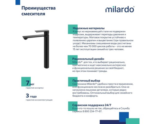 Смеситель для настольного умывальника Milardo Maze чёрный матовый (MAZBL01M01) Смеситель для настольного умывальника Milardo Maze чёрный матовый (MAZBL01M01)