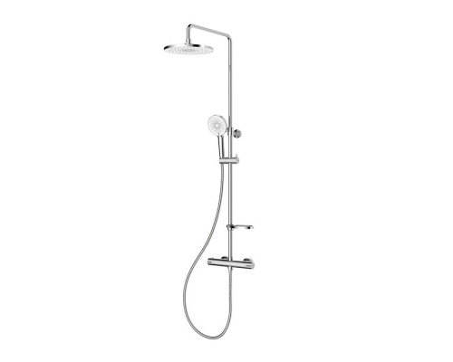 Смеситель термостатический для душа со стойкой и тропической лейкой Milardo Ideal Spa (ILSSBTHM89) Смеситель термостатический для душа со стойкой и тропической лейкой Milardo Ideal Spa (ILSSBTHM89)