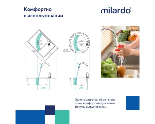 Смеситель для кухни Milardo (RORSBFJM05)