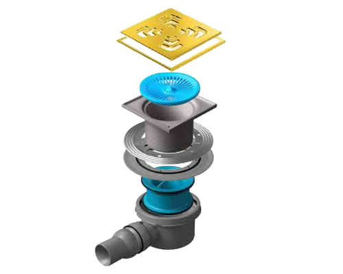 Точечный трап Pestan Confluo Standard 15х15 Square Gold (13000136) Точечный трап Pestan Confluo Standard 15х15 Square Gold (13000136)