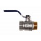 Кран шаровой RM-L Nickel 1 ВР-НР муфтовый никелированный ручка Ду25 Ру30 (НК 11Б27п1)