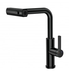 Смеситель для кухни с выдвижной лейкой RUSH Tinos (TI3732-18Black)