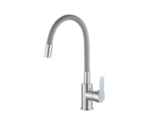 Смеситель для кухонной мойки с гибким изливом RUSH Siple (SI7335-60Grey) Смеситель для кухонной мойки с гибким изливом RUSH Siple (SI7335-60Grey)