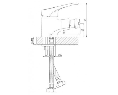 Смеситель для биде Rossinka B (B35-51)