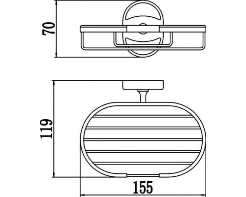 Мыльница решетка настенная Savol S-007032-1