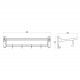 Полка для полотенец откидная 60 см Savol S-005099H