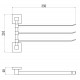 Держатель для полотенец поворотный (3-ой) Savol S-06503C
