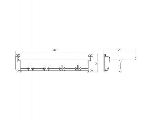Полка для полотенец откидная 60 см Savol S-004099 Полка для полотенец откидная 60 см Savol S-004099