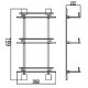 Полка Savol прямая тройная стеклянная 40см (S-06522H-3)