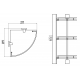 Полка угловая тройная (стеклянная) Savol S-065322H-3