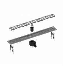 Душевой лоток TIMO Drain System 600  с вставкой "lines", Сатин (DS230106/01)