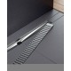 Душевой лоток TIMO Drain System 800 с вставкой "lines", Сатин (DS230108/01)