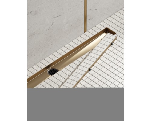 Душевой лоток TIMO Drain System 600 с двусторонней панелью "plate" под плитку, Золото матовое (DS230206/17) Душевой лоток TIMO Drain System 600 с двусторонней панелью "plate" под плитку, Золото матовое (DS230206/17)