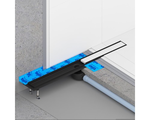 Душевой лоток TIMO Drain System 700 с двусторонней панелью "plate" под плитку, Чёрный (DS230207/03) Душевой лоток TIMO Drain System 700 с двусторонней панелью "plate" под плитку, Чёрный (DS230207/03)