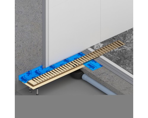 Душевой лоток TIMO Drain System 900 с вставкой "lines", Золото матовое (DS230109/17) Душевой лоток TIMO Drain System 900 с вставкой "lines", Золото матовое (DS230109/17)