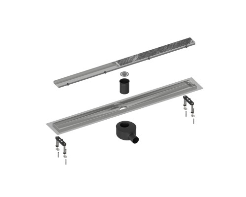 Душевой лоток TIMO Drain System 700 с двусторонней панелью "plate" под плитку, Сатин (DS230207/01) Душевой лоток TIMO Drain System 700 с двусторонней панелью "plate" под плитку, Сатин (DS230207/01)