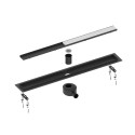 Душевой лоток TIMO Drain System 700 с двусторонней панелью "plate" под плитку, Чёрный (DS230207/03) Душевой лоток TIMO Drain System 700 с двусторонней панелью "plate" под плитку, Чёрный (DS230207/03)
