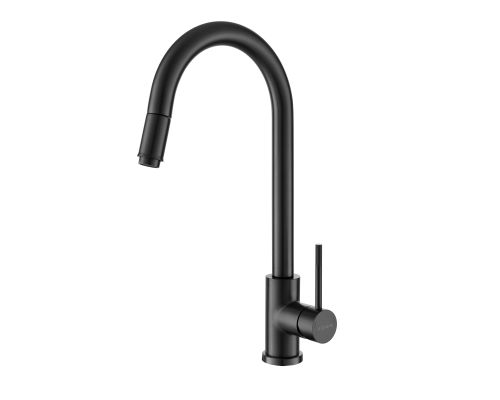 Смеситель VODA "Vessel Gun Metal" для кухни, R-излив вытяжной, темно-серый (VSL519GM) Смеситель VODA "Vessel Gun Metal" для кухни, R-излив вытяжной, темно-серый (VSL519GM)