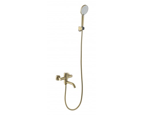 Смеситель VODA "Vessel Gold" для ванны, короткий излив, с аксессуарами, золотой (VSL54G) Смеситель VODA "Vessel Gold" для ванны, короткий излив, с аксессуарами, золотой (VSL54G)