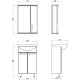 Зеркальный шкаф 51,2x75 см белый ASB-Mebel Мессина