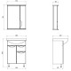 Зеркальный шкаф 57,2x75 см белый ASB-Mebel Мессина