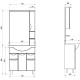 Зеркальный шкаф 77x106 см белый ASB-Mebel Мессина