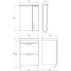 Зеркальный шкаф 57,4x78,1 см белый ASB-Mebel Миранда