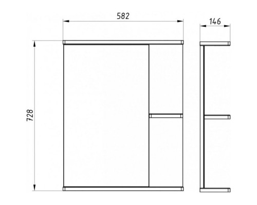 Комплект мебели белое дерево 61 см ASB-Mebel Орхидея