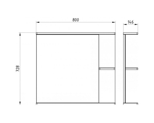 Комплект мебели белое дерево 80 см ASB-Mebel Орхидея