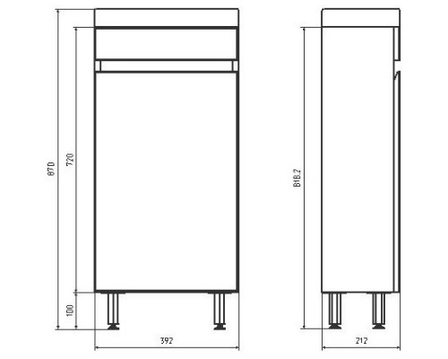 Тумба белый/дуб золотой 39,2 см ASB-Mebel Марко