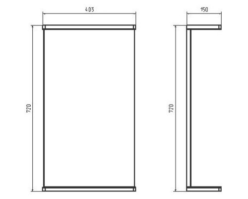 Зеркало 40,3x72 см белый ASB-Mebel Марко