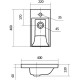 Тумба с раковиной белый/дуб золотой 40 см ASB-Mebel Марко