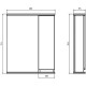 Зеркальный шкаф 60x74,4 см белый/дуб золотой R ASB-Mebel Марко