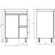 Комплект мебели белый/дуб золотой 60,5 см ASB-Mebel Марко