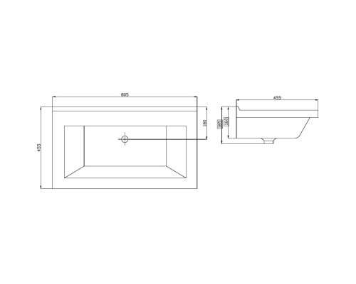 Комплект мебели белый/дуб золотой 80,5 см ASB-Mebel Марко