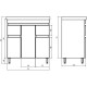 Комплект мебели белый/дуб золотой 80,5 см ASB-Mebel Марко